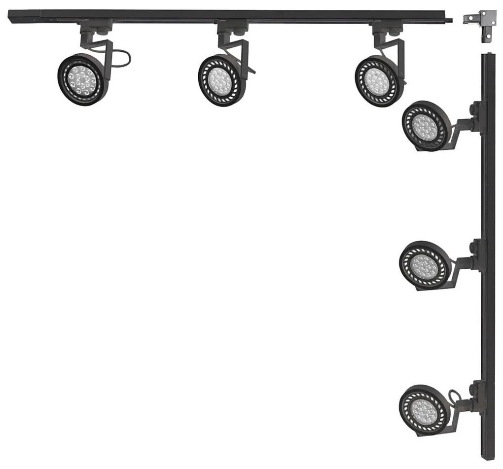 Zuma Line 3579 - Точково осветително тяло за шинна система MASTER 6xGU10/15W/230V черно