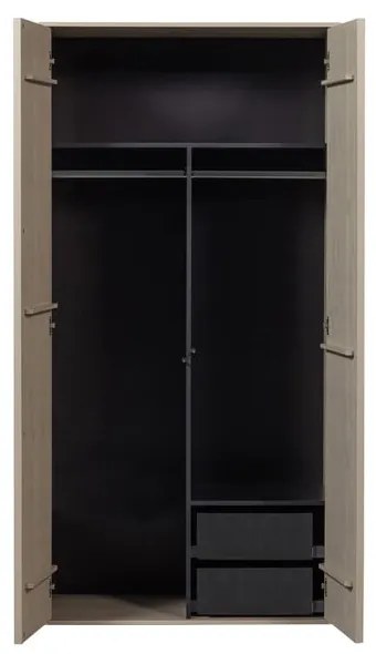 Кремав модулен гардероб от борова дървесина 250x200 cm Daily – vtwonen