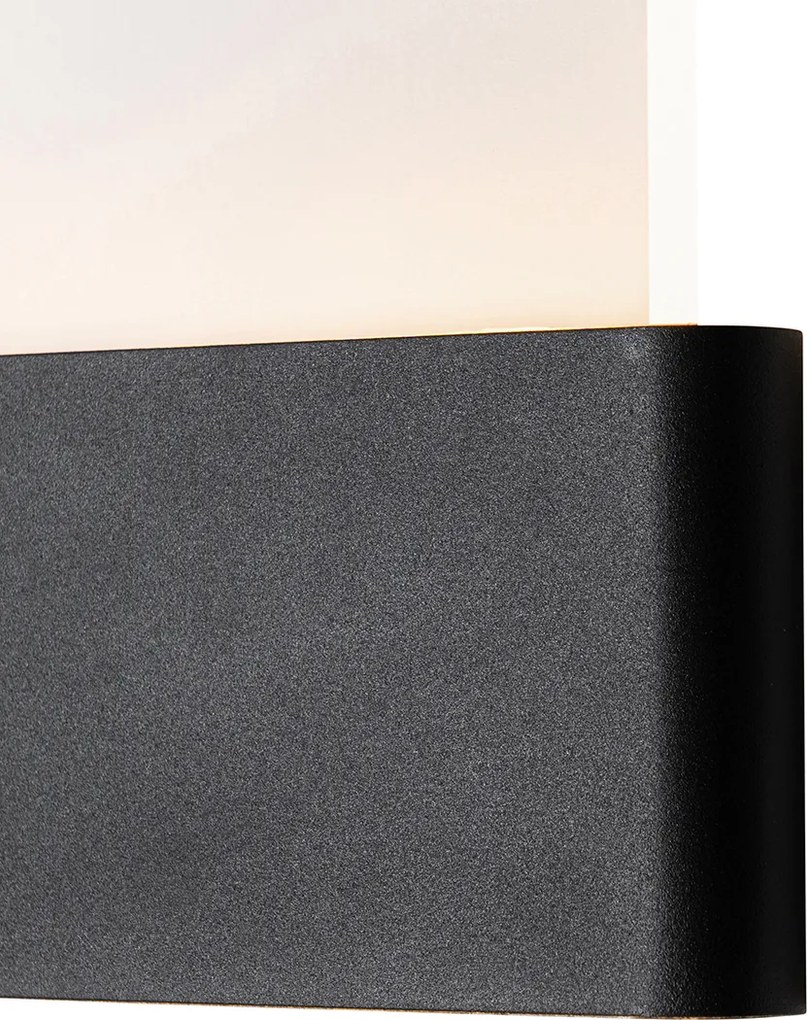 Външна стенна лампа черна с LED за номера на къщи IP54 - Kandi