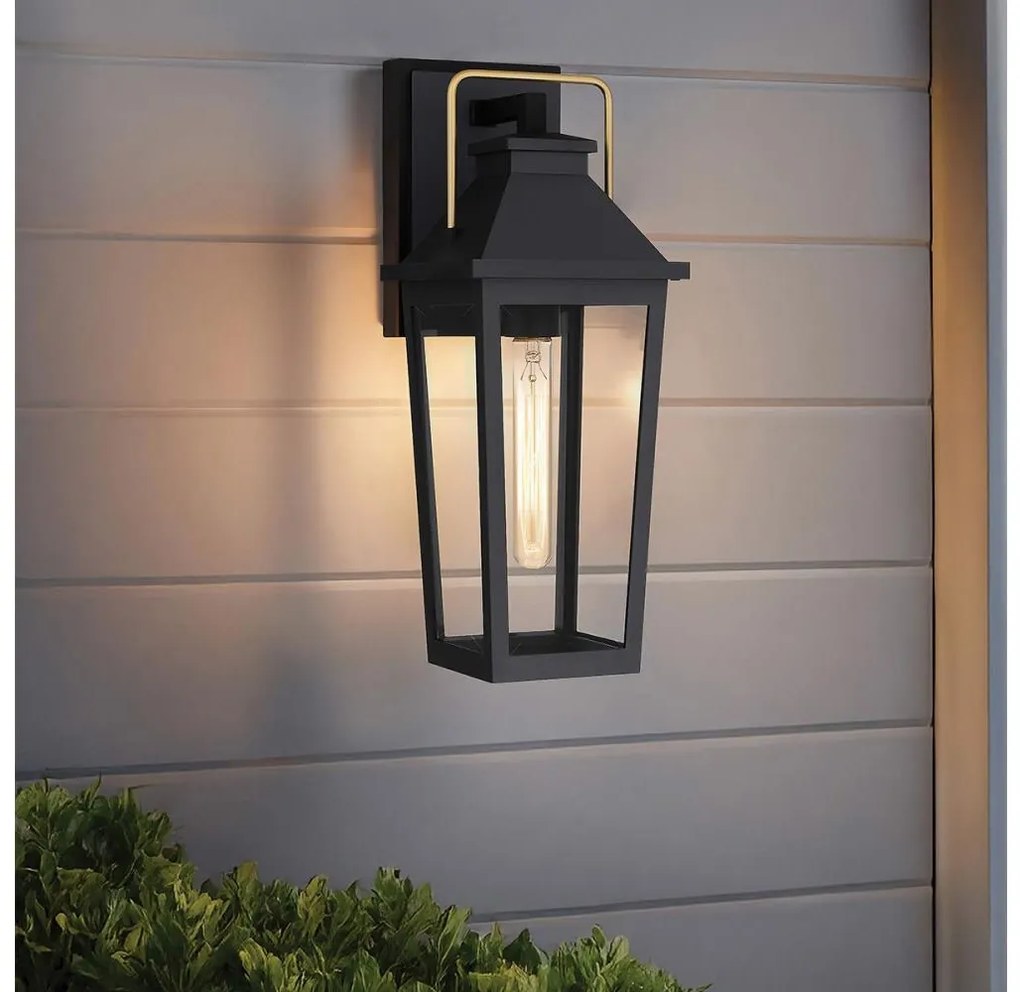 Quoizel QZ-BUCKLEY-S-MBK - Външно стенно осветително тяло BUCKLEY S 1xE27/40W/230V IP44