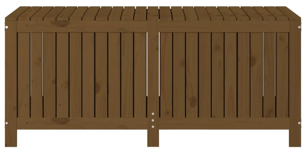 Кутия за съхранение, меденокафява, 147x68x64 см, бор масив