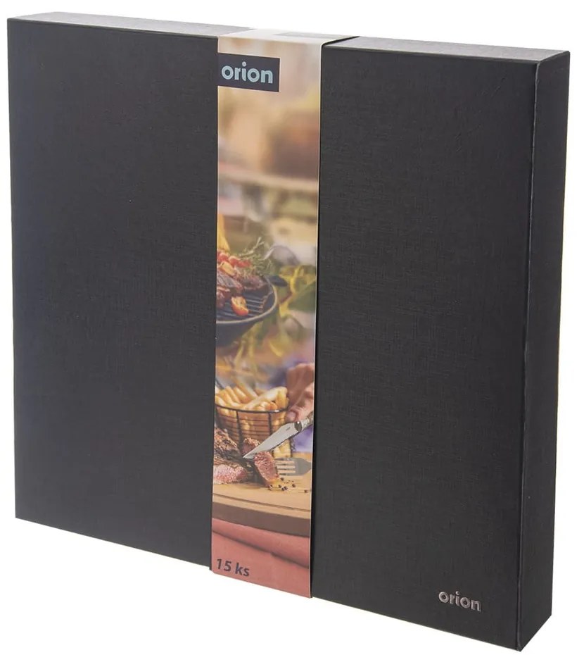 Прибори за хранене от неръждаема стомана в сребрист и естествен цвят, 15 бр. – Orion