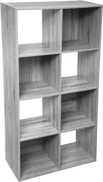 Рафт 5five Mix'n Modul, 8 отделения, MDF, 68x32x134 cm - Сив