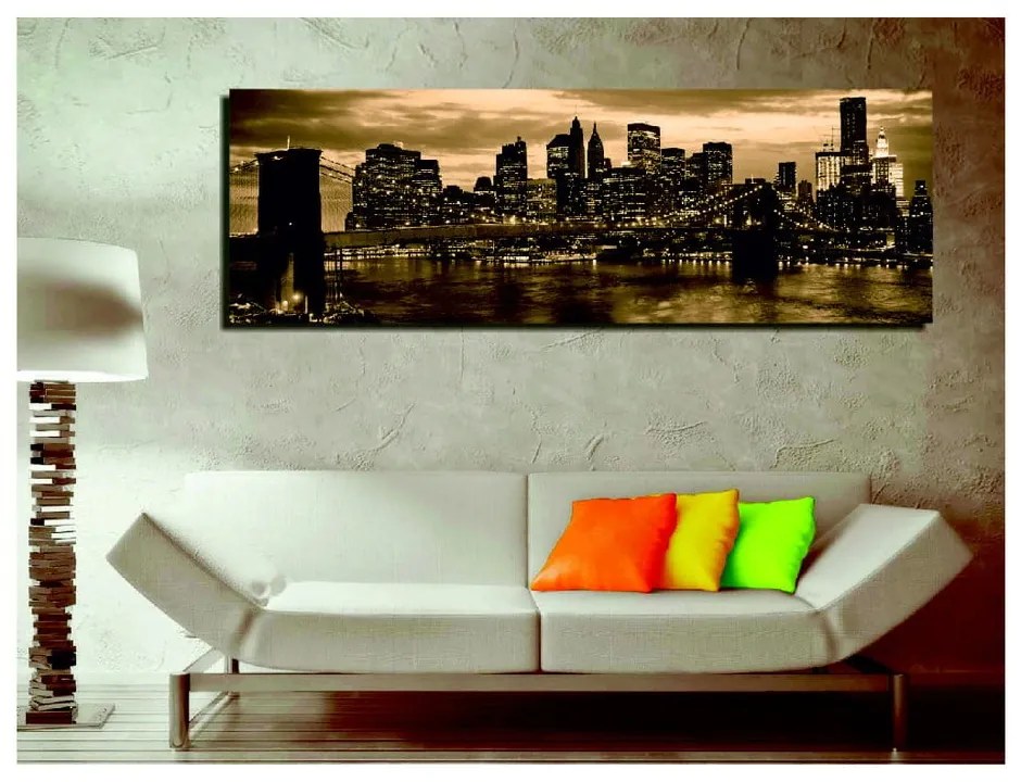 Живопис върху платно Ню Йорк, 80 x 30 cm - Wallity