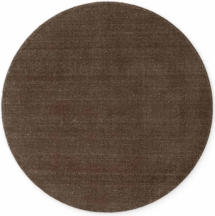 Кафяв ръчно изработен вълнен кръгъл килим ø 200 cm Greenwich – Ted Baker