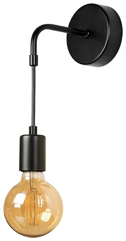 Аплик АРЕНА, черен, 1xE27