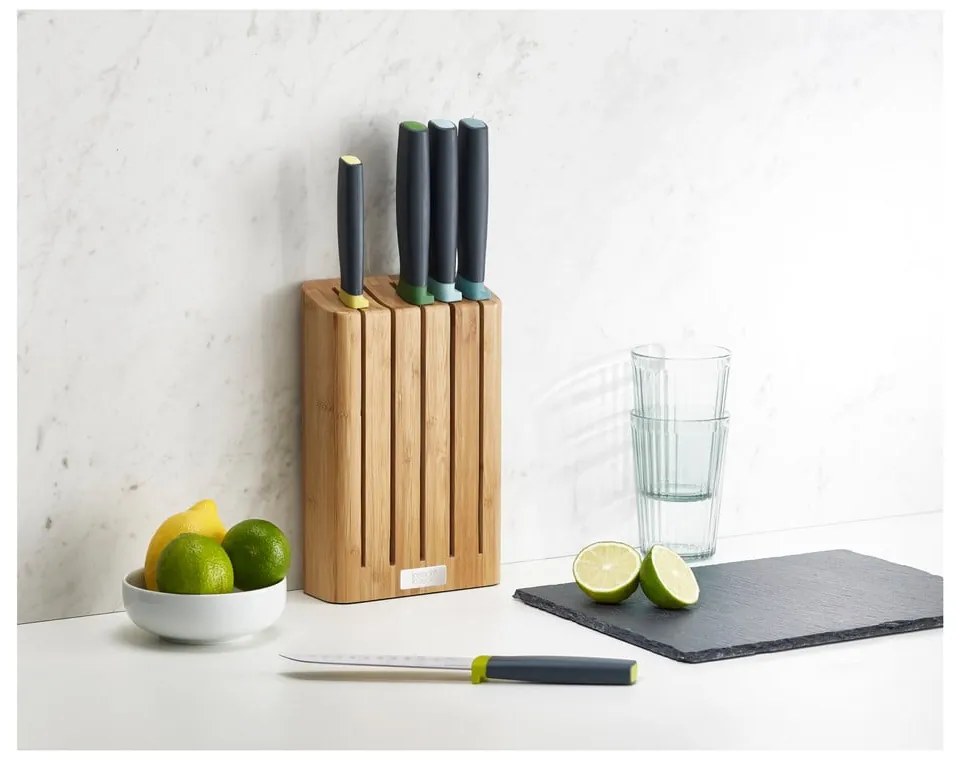 Комплект ножове в бамбукова поставка Elevate - Joseph Joseph