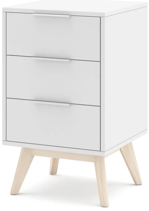 Бяло нощно шкафче Campus - Marckeric