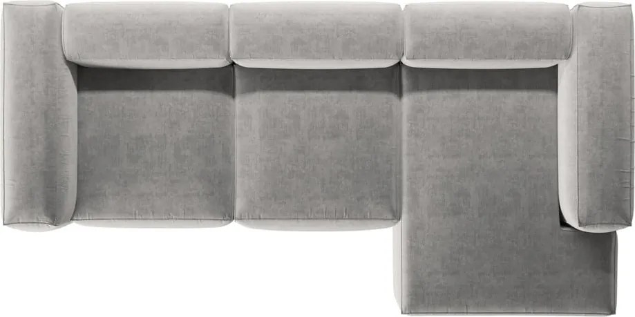 Светлосив ъглов диван (десен ъгъл) Bergamo – Cosmopolitan Design