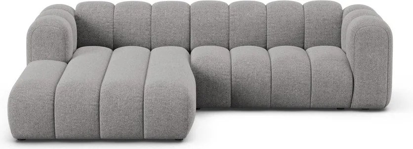 Сив шенилов ъглов диван (ляв ъгъл) Lupine – Micadoni