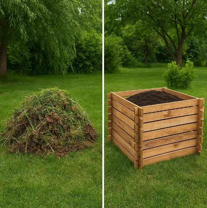 Градински дървен компостер 640L