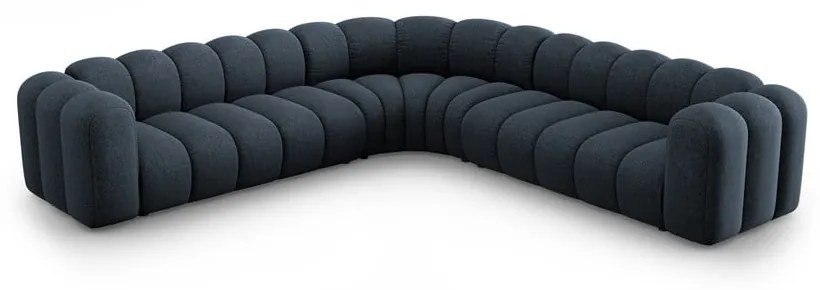 Син шенилов модулен ъглов диван Lupine – Micadoni