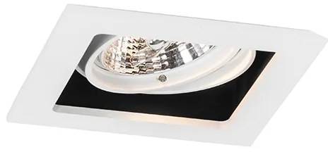 Комплект от 6 Квадратен вграден прожектор бял регулируем - Artemis 70