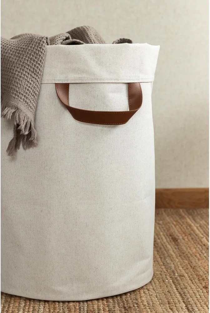 Бежов текстилен кош за пране 69 l Soft Storage – Bigso