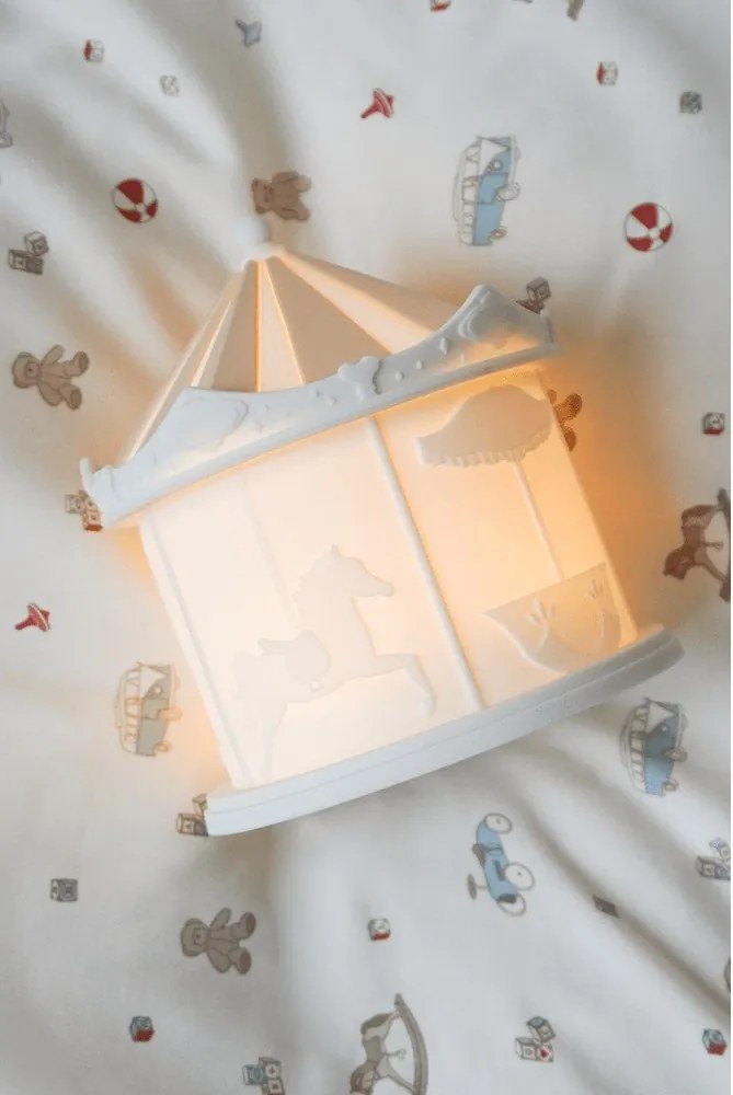 Детска нощна лампа в цвят слонова кост Carousel Off-White – Cam Cam Copenhagen