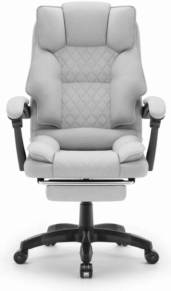 Ергономичен офис стол HC-1031 с поставка за крака - сив