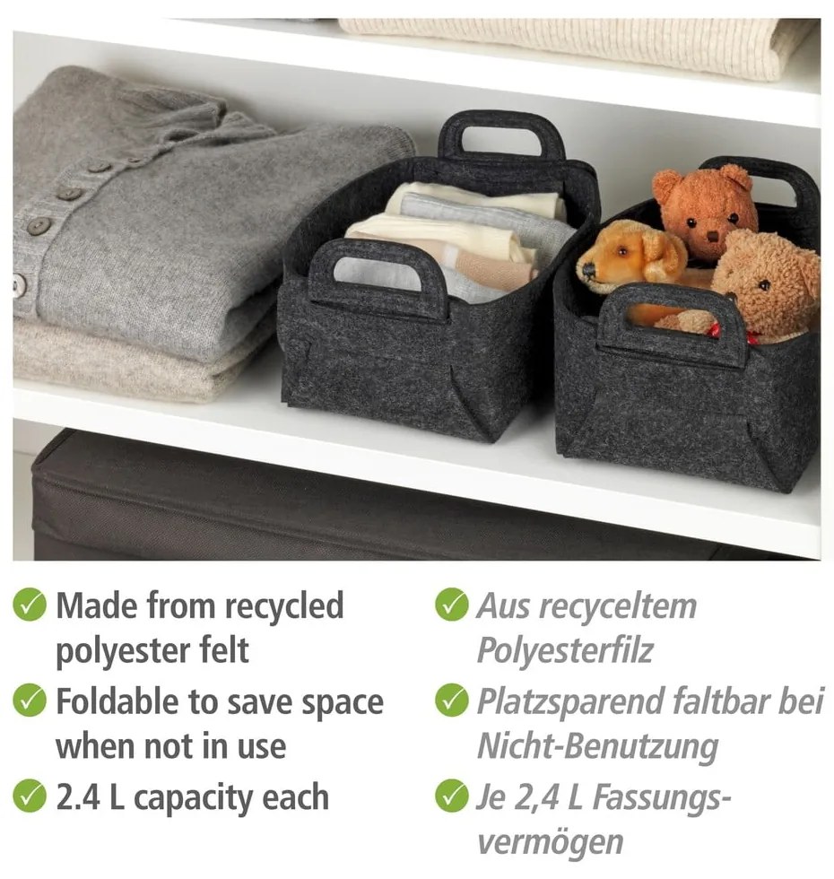 Кошници от плат в комплект от 2 Nina - Wenko