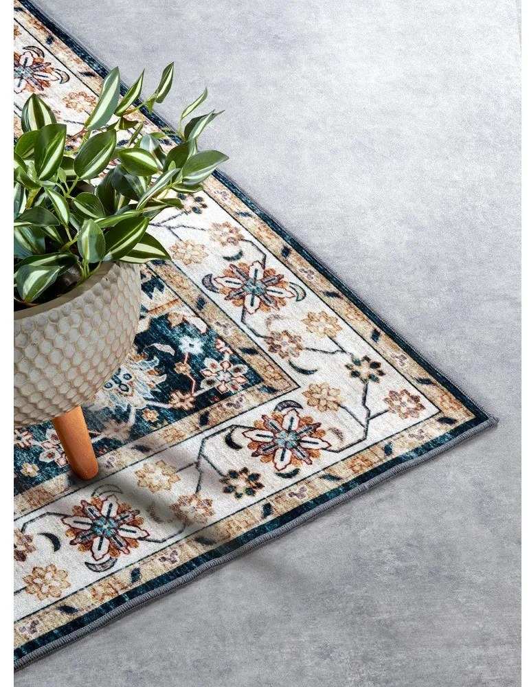 Син килим 120x160 cm Saveh Blue Cream – Elle Decoration