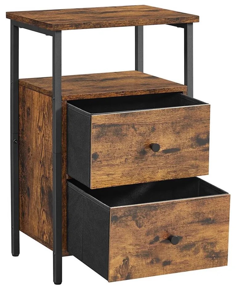 Нощно шкафче ARIN кафяво/черно