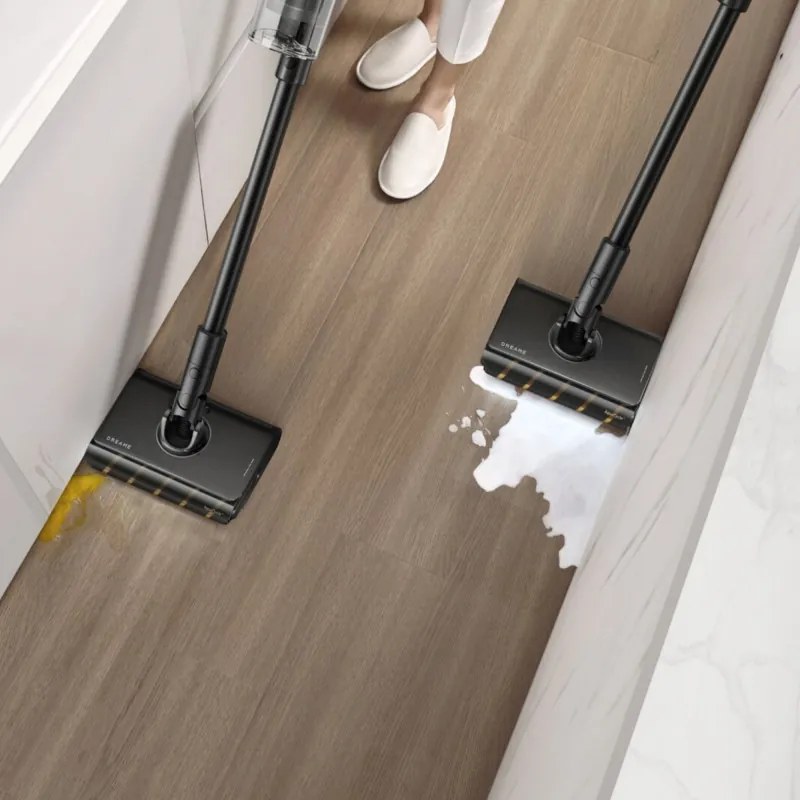 Вертикална прахосмукачка Dreame Z30 AquaCycle VZV77B, 855W, 310AW, 150000 об/мин, 3 степени, 0.32/0.4/0.6 л, 90 мин, HEPA H14, LED, Безчетков мотор, Черен