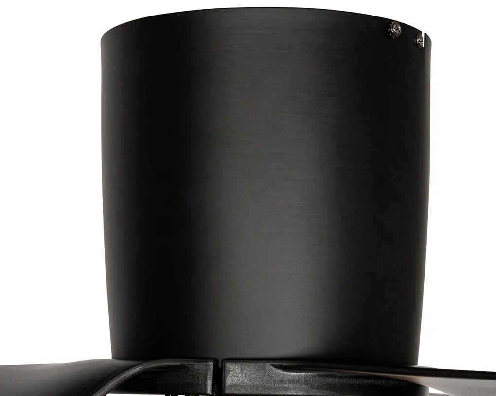 Вентилатор за таван черен 123 см вкл. LED димируем с дистанционно управление - Patty