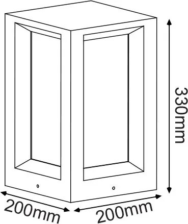 Градинска колона Soli Square-бял-височина: 33 См.