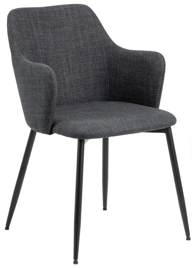 Антрацитни тапицирани трапезни столове в комплект 2 бр. Ilsa – Actona