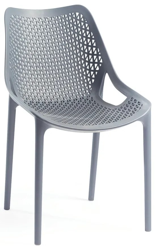 Светлосив пластмасов градински стол Bilros - Rojaplast