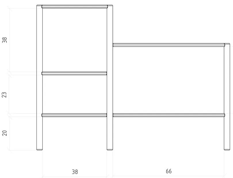 Етажерка за книги от дъбова дървесина в естествен цвят 115x86 cm Pola - The Beds