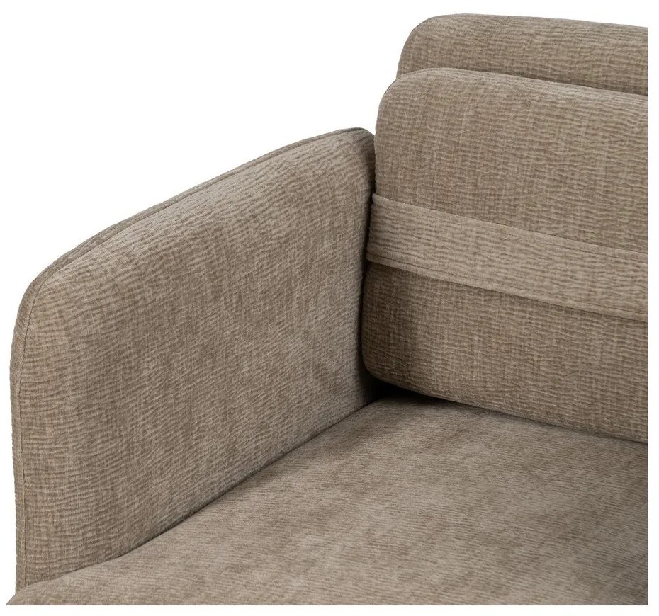 Бежово шенилово кресло Bind – Ixia