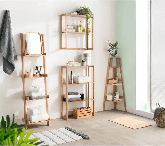 Огледало за баня 5five Bambou, Свободно стоящо, 39x28 cm