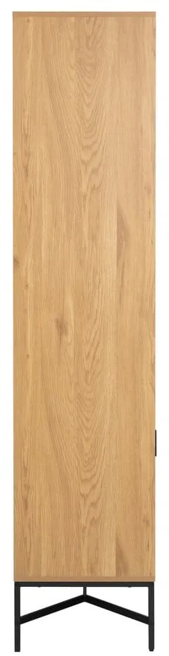 Витрина от дъбов декор в естествен цвят 80x180x40 cm Jaipur – Actona