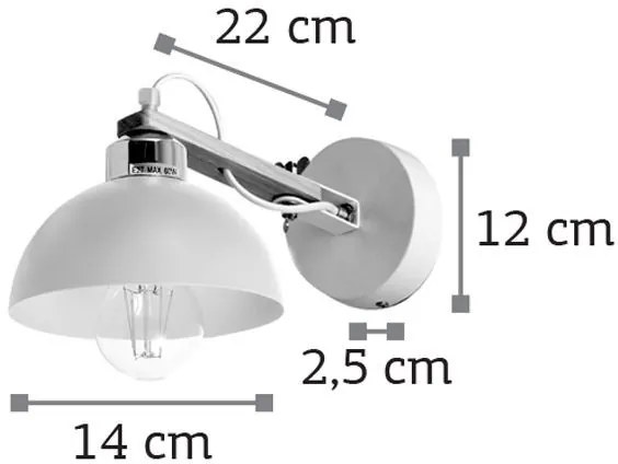 Аплик за стена InLight 43384-Black