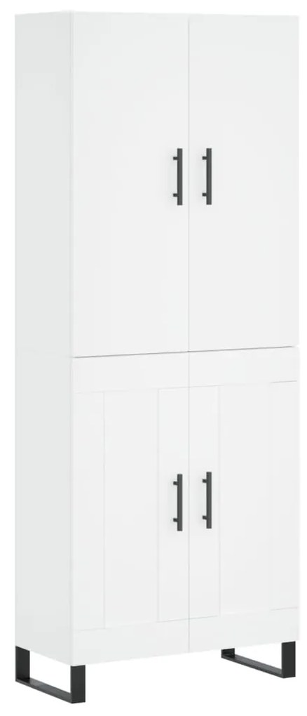 3195811 vidaXL Висок шкаф, бял, 69,5x34x180 см, инженерно дърво