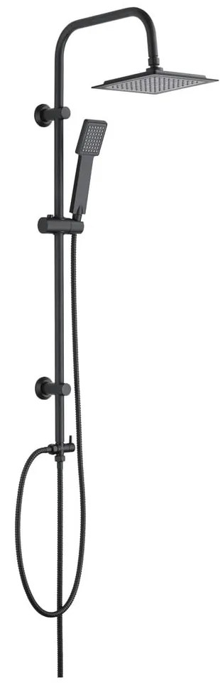 Матово черен душ комплект от неръждаема стомана 101 cm Cuadro - Wenko