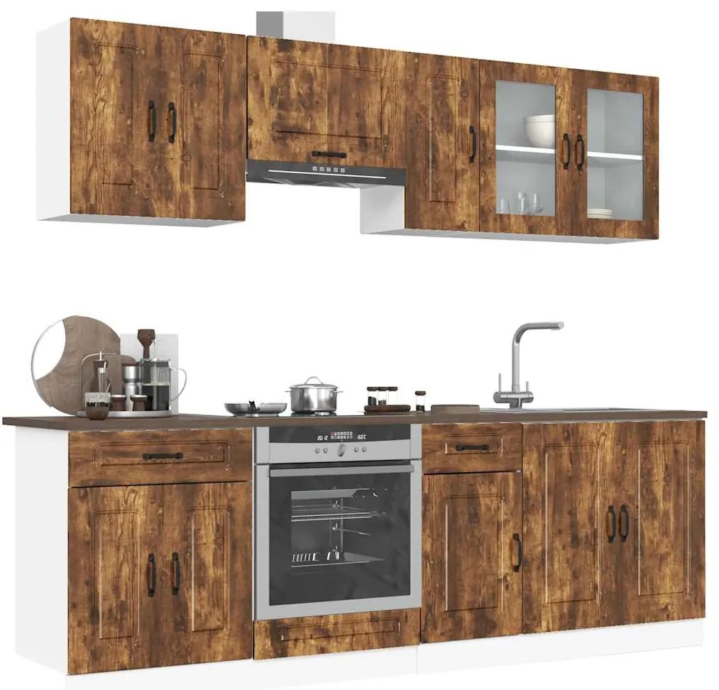 3314826 vidaXL Комплект кухненски шкафове от 8 части Kalmar, инженерно дърво