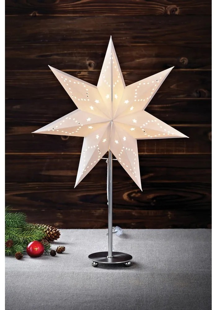 Бяла коледна светлинна украса Saturnus – Markslöjd