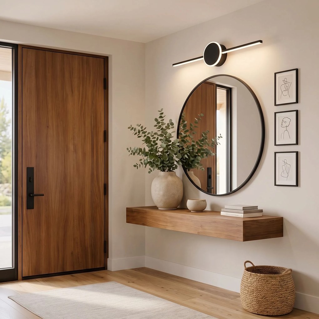 АПЛИК ЗА БАНЯ LED 40CM APP848-1W ROUND BLACK