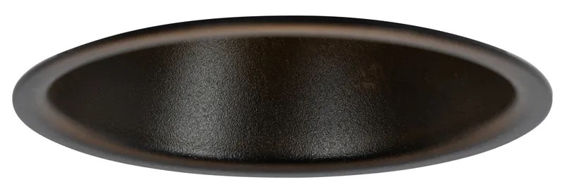 Комплект от 12 черни вградени прожектори GU10 50mm IP44 - Dept