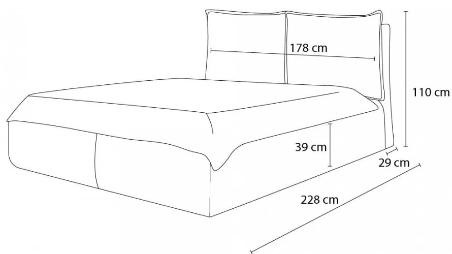 Тъмнозелено двойно тапицирано легло с място за съхранение с включена подматрачна рамка 160x200 cm Garance – Bobochic Paris