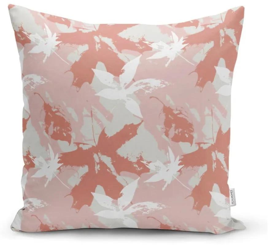 Комплект от 4 декоративни калъфки за възглавници Pink Leaves, 45 x 45 cm - Minimalist Cushion Covers