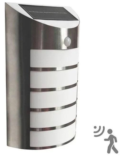 LED соларен стенен фенер SAFFO LED/3,7V 2000 mAh с сензор IP44