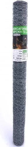Hobby fence - Хексагонална мрежа 1 х 10м Поцинкована