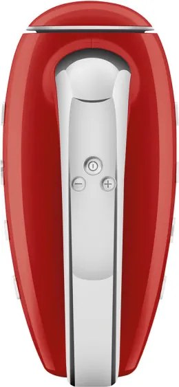 Ръчен миксер SMEG 50's Style HMF01RDEU, 250W, 9 скорости, Турбо, Скрит LED дисплей, Таймер, Аксесоари, Червен
