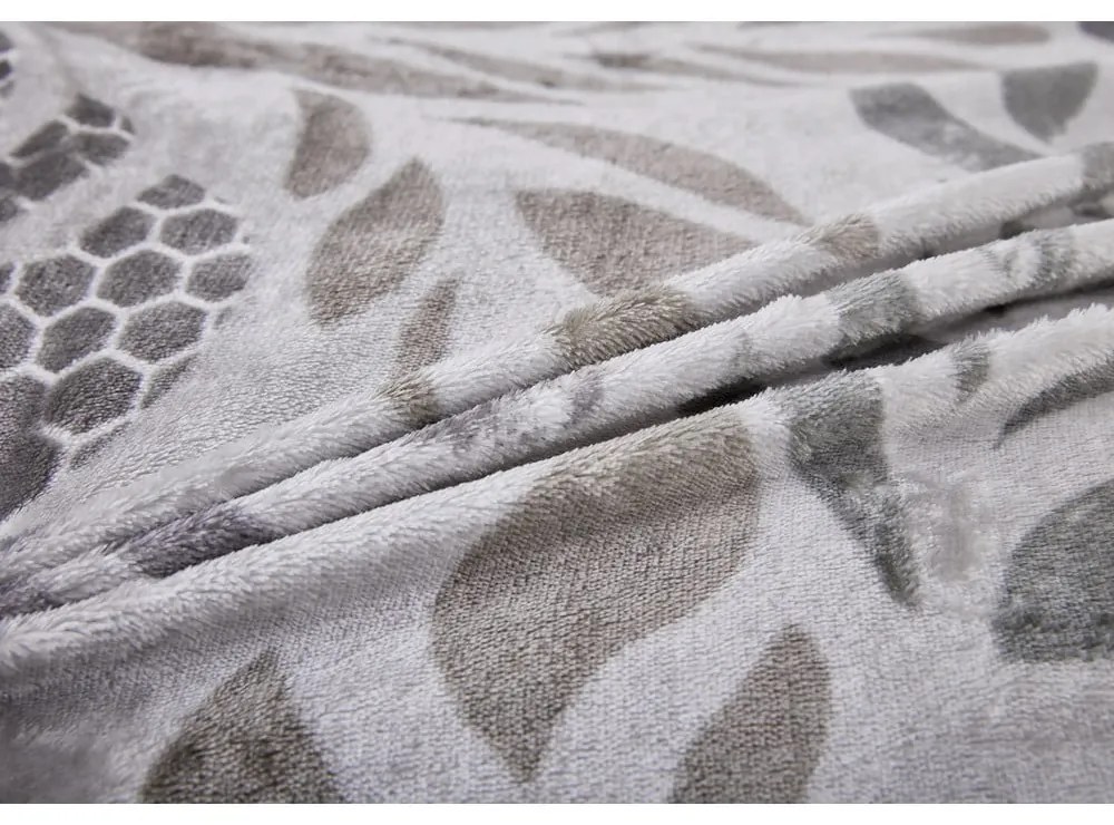 Сиво единично спално бельо от микроплюш 140x200 cm Judith – My House