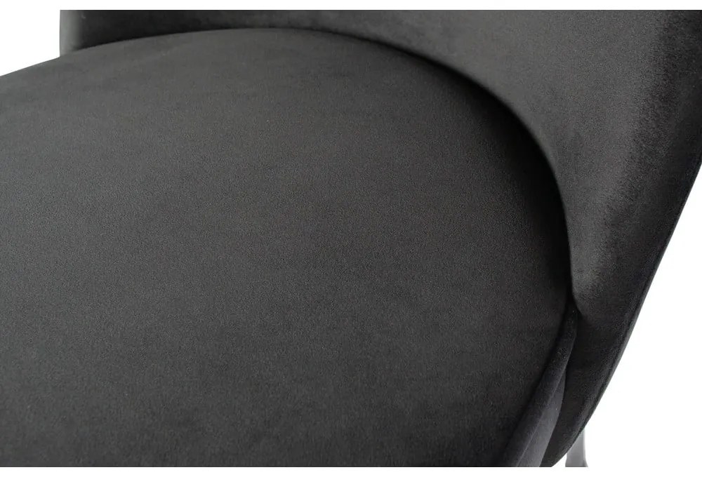 Черни кадифени трапезни столове в комплект 2 бр. Vogue – WOOOD