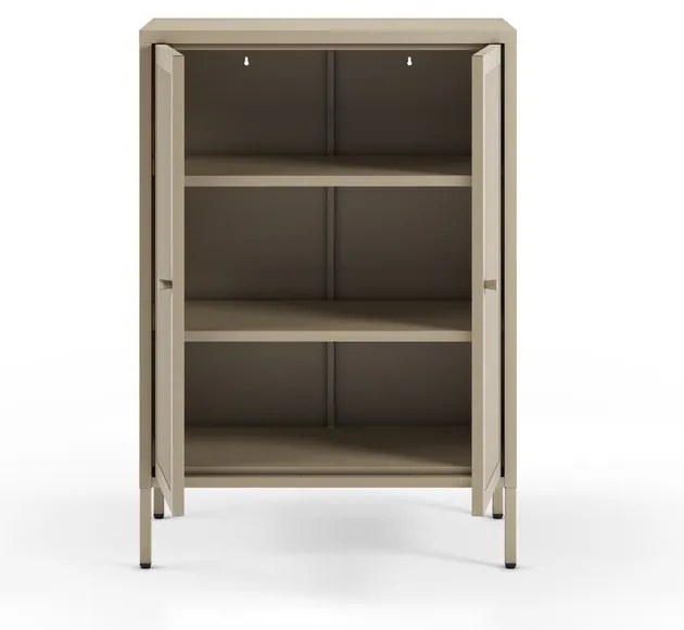 Кремаво метално шкафче 70x100x40 cm Fayna – Marckeric