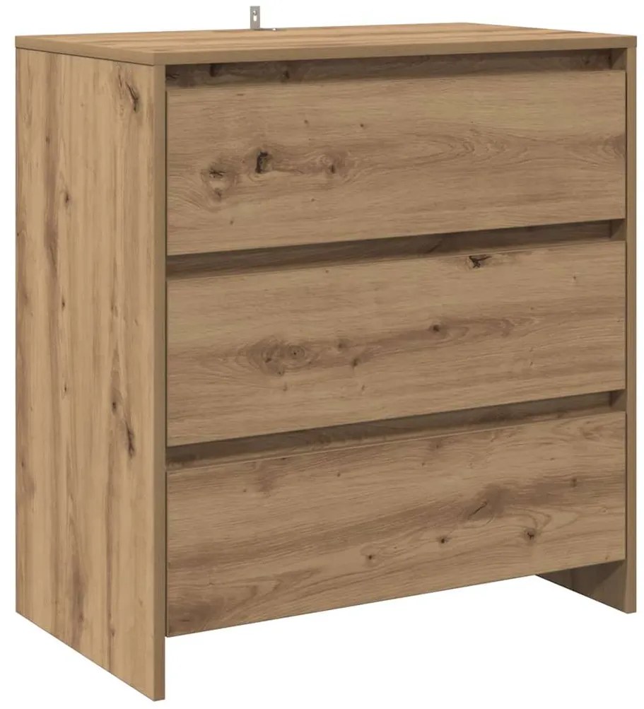 856779 vidaXL Сайдборд, дъб артизан, 70x41x75 см, инженерно дърво