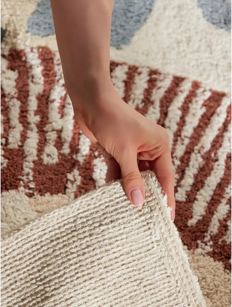 Кремав памучен детски килим подходящ за пране/ръчно изработен 140x200 cm Snuggle Leander – Hanse Home