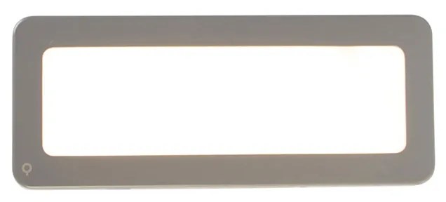 Модерна правоъгълна външна стенна лампа сива с LED - Prim